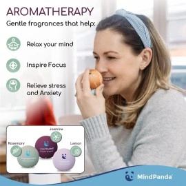 Mindpanda Therapy Stress Balls - Designed To Target Anxiety & Stress Relief For Adults, Lightly Scented For Relaxation & Focus - Soft, Medium & Hard, Squeeze, Bounce & Fidget. The Ideal Gift Set.