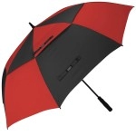 G4Free 68 Inch Automatic Open Golf Umbrella Extra Large Oversize Double Canopy Vented Windproof Waterproof Stick Umbrellas(Black/Red)