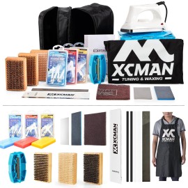 Xcman Complete Ski Snowboard Tuning And Waxing Kit With Waxing Iron,Ski Training Wax,Edge Tuner,Ptex,Ski Waxing Brush,Waxing Scraper