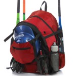 Athletico Advantage Baseball Bag - Baseball Backpack With External Helmet Holder For Baseball, T-Ball & Softball Equipment & Gear For Youth And Adults Holds Bat, Helmet, Glove, Shoes (Red)