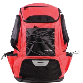 Athletico Swim Backpack - Swim Bag With Wet & Dry Compartments For Swimming, The Beach, Camping - Pool Bags Include Laptop Sleeve (Red)