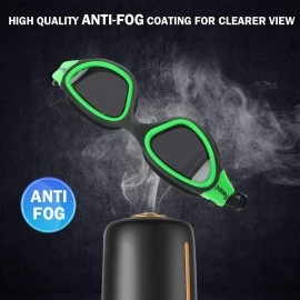 Focevi Swimming Goggles for Men/Women, Anti-Fog Anti-UV Mirrored Wide Vision Adult Swim Goggles, Boys/Girls/Junior/Teenagers/youth Swim Googles, Swimming Glasses and Gear