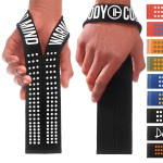 Warm Body Cold Mind V1 Lifting Wrist Straps For Olympic Weightlifting, Powerlifting, Bodybuilding, Functional Strength Training, For Cross Training - Heavy-Duty Cotton Wrist Wraps, Pair (Black/White)