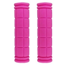 Beakuoo Bike Handlebar Grips For Kids Girls Boys, Non-Slip Rubber Mushroom Bicycle Grips For Scooter Cruiser Seadoo Tricycle Wheel Chair Mountain Road Urban Foldable Bike Mtb Bmx (Pink)