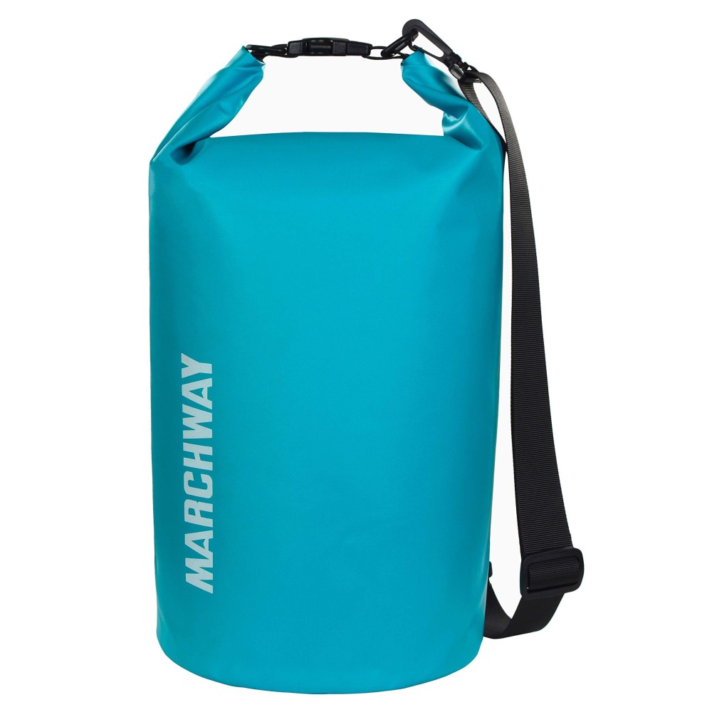 Marchway Floating Waterproof Dry Bag Backpack 5L/10L/20L/30L/40L, Roll Top Sack Keeps Gear Dry For Kayaking, Rafting, Boating, Swimming, Camping, Hiking, Beach, Fishing (Teal, 5L)