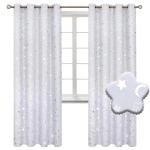 Bgment Blackout Curtains For Kids Bedroom, Nursery Curtains Grommet Thermal Insulated Room Darkening Nursery Curtains, 2 Panels Of 52 X 84 Inch, Greyish White