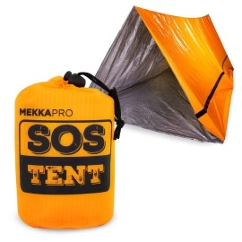 Mekkapro Emergency Tent Shelter - Survival Tent - 2 Person, Resistant And Ultra Lightweight Life Tent - Water And Windproof Tube Tent For Camping, Hiking And Outdoor Activities