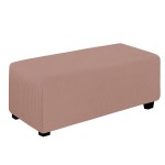 Easy-Going Stretch Ottoman Cover Folding Storage Stool Furniture Protector Soft Rectangle Slipcover With Elastic Bottom(Ottoman X-Large,Pink)
