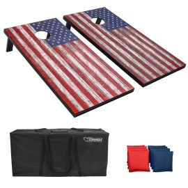 Gosports Classic Cornhole Set - Includes 8 Bean Bags, Travel Case And Game Rules (Choice Of Style)