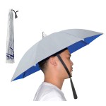 New-Vi Umbrella Hat, 25 Inch Hands Free Umbrella Cap For Adults And Kids, Fishing Golf Gardening Sunshade Outdoor Headwear (Silver 2 Pcs)