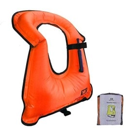 Wacool Inflatable Snorkel Diving Swimming Scuba Vest Jacket (Adult, Orange)