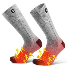 Heated Socks for Men Women, SAVIOR HEAT 2023 Electric Rechargeable Battery Thick Long Ski Socks for Winter Cold Weather Hunting Hiking Camping Skating Motorcycle Cycling Fishing