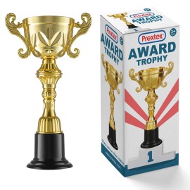 Prextex Trophy Cup Trophy Award - Awards And Trophies For Party Celebrations, Award Ceremonies, And Appreciation Gifts - Ideal For Competitions, Rewards, And Party Favors For Kids & Adults