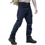 Tacvasen Mens Tactical Cargo Pants Outdoor Sport Military Ripstop Pants Navy,30