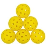 Zoea Outdoor Pickleball Balls With 40 Small Precisely Drilled Holes, Durable And Consistent Bounce Pickleball Outdoor Balls For Outdoor & Indoor, 6 Pack