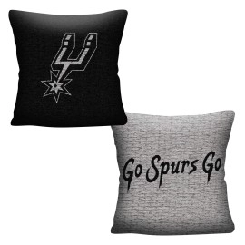 Northwest Nba San Antonio Spurs Unisex-Adult Double Sided Woven Jacquard Pillow 20 X 20 Invert