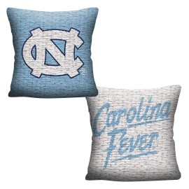 Northwest Ncaa North Carolina Tar Heels Unisex-Adult Double Sided Woven Jacquard Pillow 20 X 20 Invert