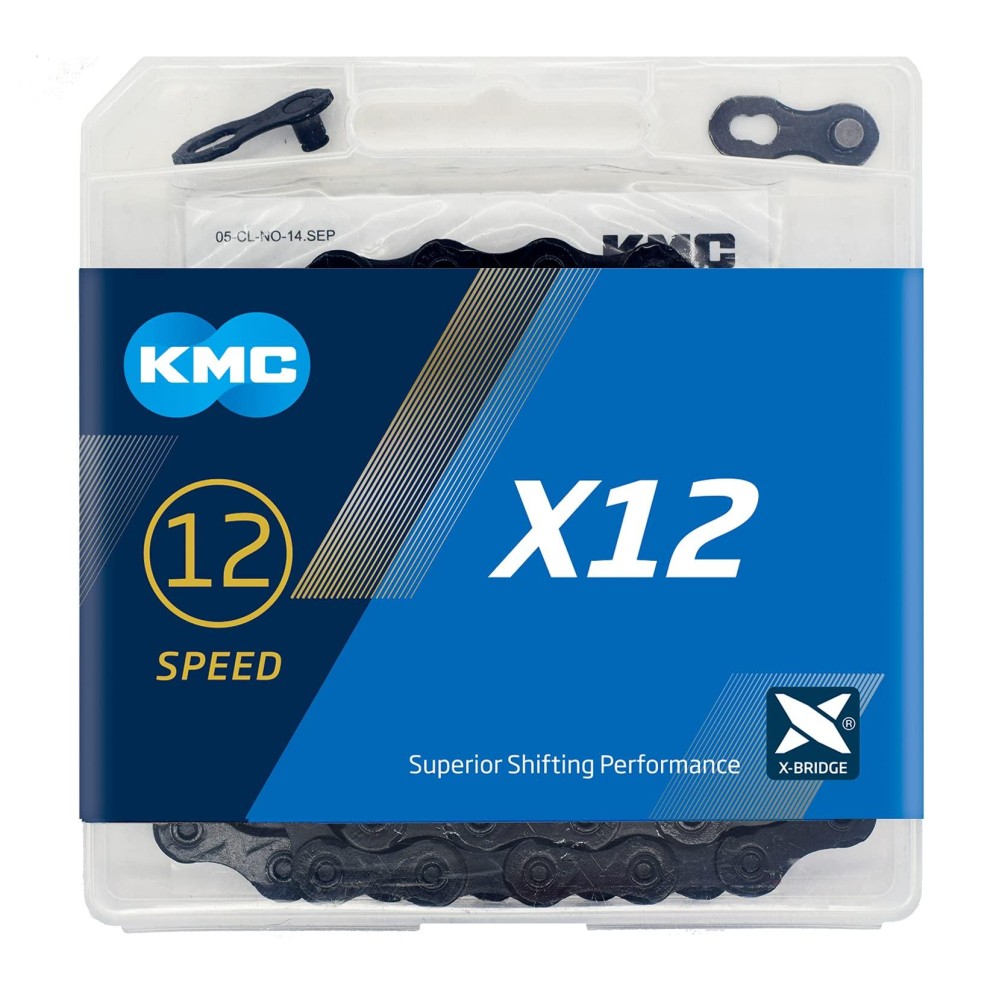 Kmc Unisex - Adult X12 Blacktech Black 126 Links With Ml Ek
