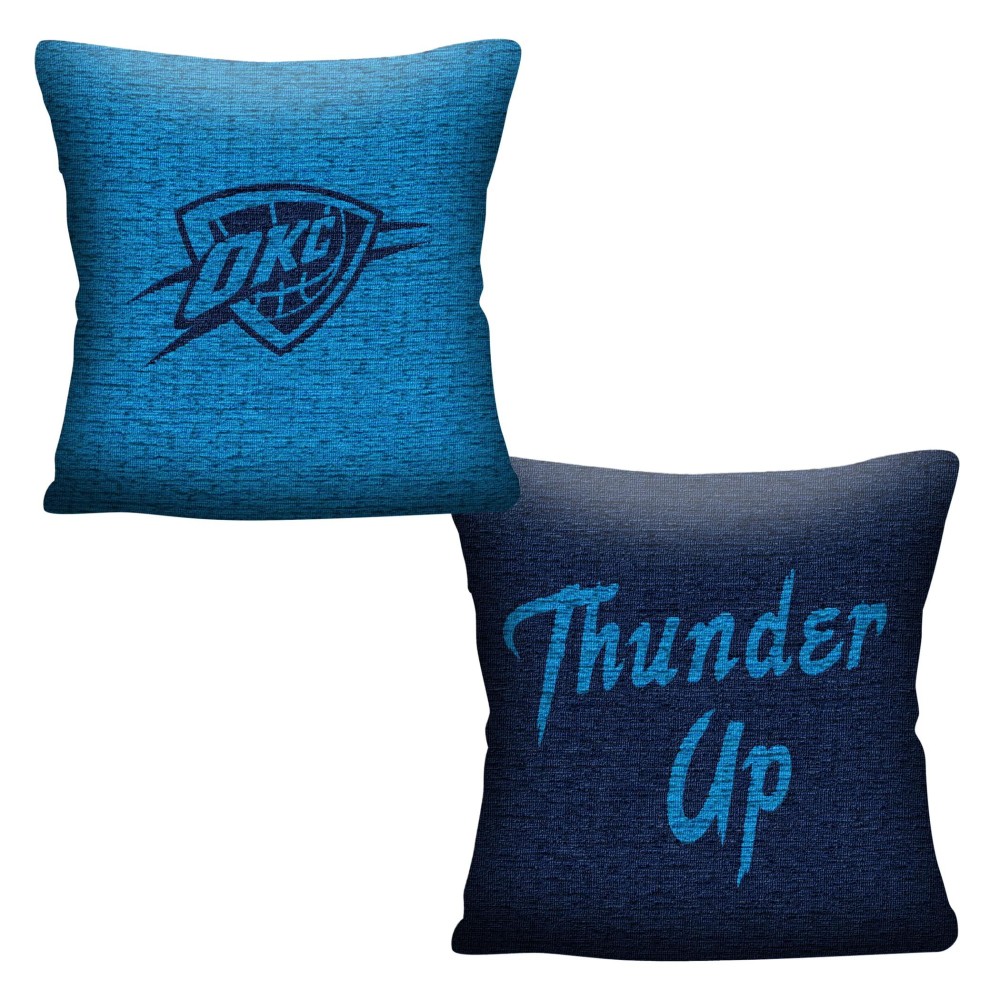 Northwest Nba Oklahoma City Thunder Unisex-Adult Double Sided Woven Jacquard Pillow 20 X 20 Invert