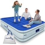 Enerplex Twin Air Mattress With Built-In Pump - 18 Inch Double Height Inflatable Mattress For Camping, Home & Portable Travel - Durable Blow Up Bed With Dual Pump - Easy To Inflate/Quick Set Up