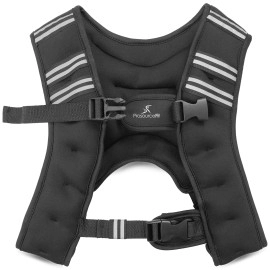 Prosourcefit Exercise Weighted Training Vest For Weight Lifting, Running, And Fitness Body Weight Workouts; Men & Women - 12Lb, Black