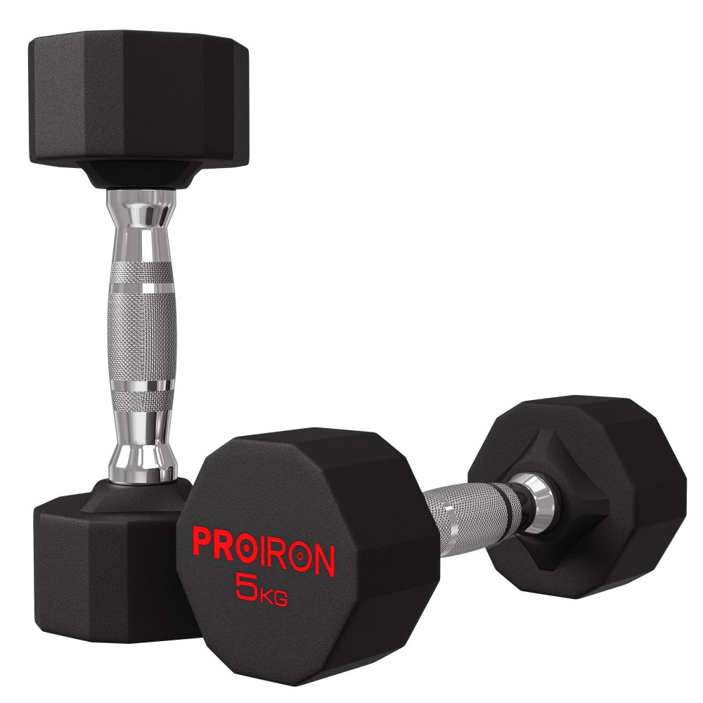 Proiron Steel Dumbbells, 11.0 Lbs (5 Kg), Set Of 2, Iron Array, Dumbbells, Dumbelll Set, Suitable For Home And Commercial Use