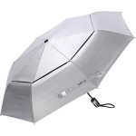 G4Free Upf 50+ Uv Protection Travel Umbrella 42 Inch Auto Open Close Silver Vent Double Canopy Folding Sun Blocking Umbrella (Silver/Black)