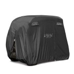 10L0L Universal 2-4 Passenger Golf Cart Cover For Ezgo, Club Car And Yamaha, Waterproof Sunproof And Durable, Black