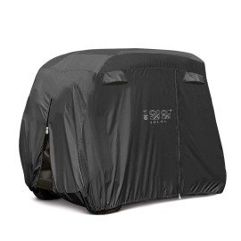 10L0L Universal 2-4 Passenger Golf Cart Cover For Ezgo, Club Car And Yamaha, Waterproof Sunproof And Durable, Black