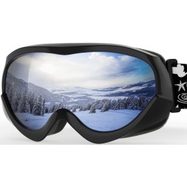 Outdoormaster Kids Ski Goggles - Helmet Compatible Snow Goggles For Boys & Girls With 100% Uv Protection - Vlt 10.1%