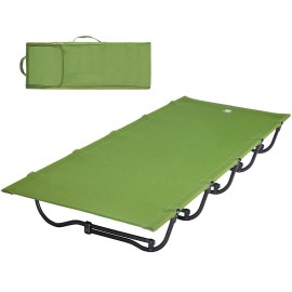 Ever Advanced Folding Camping Cot For Adults, Compact Sleeping Cots With Carry Bag, Portable Heavy Duty Foldable Camp Bed For Outdoor, Travel, Green
