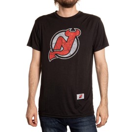 NHL Mens Loose Fit Performance Rashguard Wicking Short Sleeve Shirt (New Jersey Devils, X-Large)