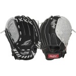 Rawlings Sure Catch Series Youth Baseball Glove, Basket Web, 10.5 Inch, Left Hand Throw , Black/Gray