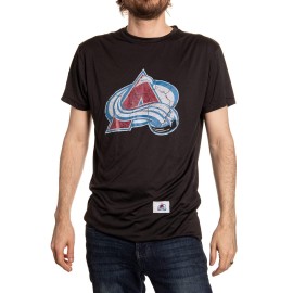 NHL Mens Loose Fit Performance Rashguard Wicking Short Sleeve Shirt (Colorado Avalanche, X-Large)
