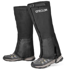 Leg Gaiters Waterproof Snow Boot Gaiters For Snowshoeing, Hiking, Hunting, Running, Motorcycle Anti-Tear Oxford Fabric, Tpu Instep Belt Metal Shoelace Hook For Outdoor