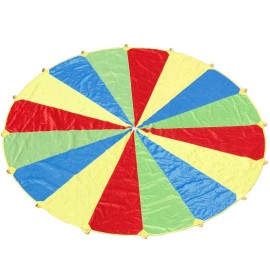 Sonyabecca Parachute, Play Parachute 16Ft With 12 Handles For Kids Cooperation Group Play