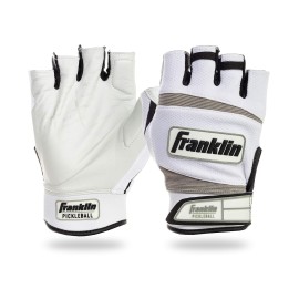 Franklin Sports Pickleball Gloves - Men'S + Women'S Adult Size Pickleball Gloves - Right Hand Glove For Pickleball + Racquetball - Pickleball Gear + Accessories - Righty - White - Adult Small