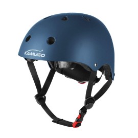 Kamugo Kids Adjustable Helmet, Suitable For Toddler Kids Ages 2-8 Boys Girls, Multi-Sport Safety Cycling Skating Scooter Helmet (Navy Blue, Small)