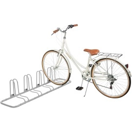 Retrospec Stash Rack 4 Bike Floor Stand Bicycle Storage Organizer, Grey (3501)