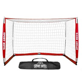 Full Size Soccer Goals For Backyard (14X7) With Carry Bag, Quick Set Up And Take Down - Strong 7 Ply Net, Built To Handle Powerful Shots - Develop Advanced Soccer Techniques And Finishing Moves