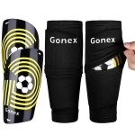 Gonex Soccer Shin Guards For Kids Adult, Youth Boys Girls Shin Guards Slip In Soccer Shin Pad Sleeves Canilleras For Football Games, Eva Cushion Protection Reduce Shocks Injuries