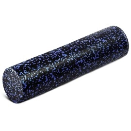 Yes4All High Density Foam Roller For Back, Variety Of Sizes & Colors For Yoga, Pilates - Blue Speckled - 24 Inches