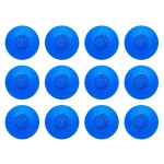 Signature Lacrosse Ball Set - Packs Of 2, 4, 8, 12, And 120 - No Chemical Smell Massage Balls, Myofascial Release Tools, Back Roller, Muscle Knot Remover, Firm Rubber (Blue, 12 Balls)