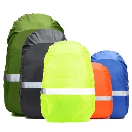 Frelaxy Hi-Visibility Backpack Rain Cover With Reflective Strip 100% Waterproof Ultralight Backpack Cover, Storage Pouch, Anti-Slip Cross Buckle Strap, For Hiking, Camping, Biking, Outdoor, Traveling