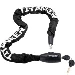 Titanker Bike Chain Lock, Security Anti-Theft Chain Lock For Motorcycle, Bicycle, Door, Gate, Fence, Grill (6Mm, 8Mm, 10Mm Thick Chain) (Black-8Mm Chain)