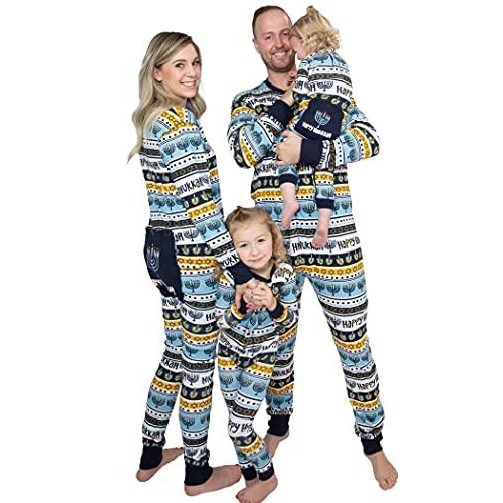 Lazy One Flapjacks, Matching Pajamas For The Dog, Baby Kids, Teens, And Adults (Hannukkah, 4T)