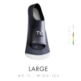 TYR unisex adult Burner Fins 2.0 Footwear, Black/White, Large US