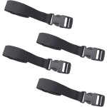 Xtacer 1 Inch Molle Backpack Accessory Strap Luggage Straps Cover Strap Sleeping Bag Strap With Buckle (Black, 118)