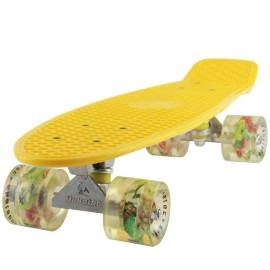 Skateboard Yellow Toddler 22 Inch Complete Little Boys Skateboards For Kids Girl Youth Beginner Children Teenagers Adults Paw Patrol Grandson (Yellow)