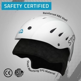 STOMP Ski & Snowboarding Snow Sports Helmet with Build-in Pocket in Ear Pads for Wireless Drop-in Headphone (Matte White, Large)